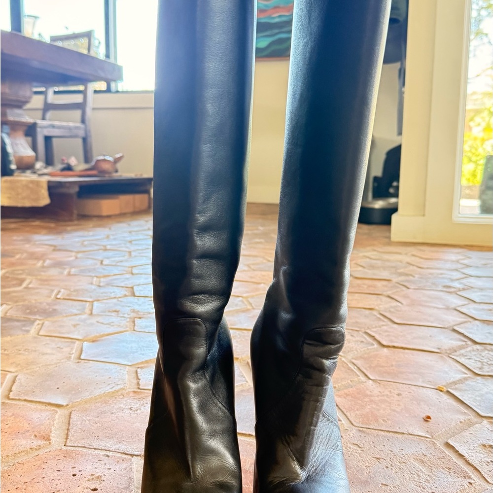 Bottega Veneta Black Over the Knee Boots Sleek Design